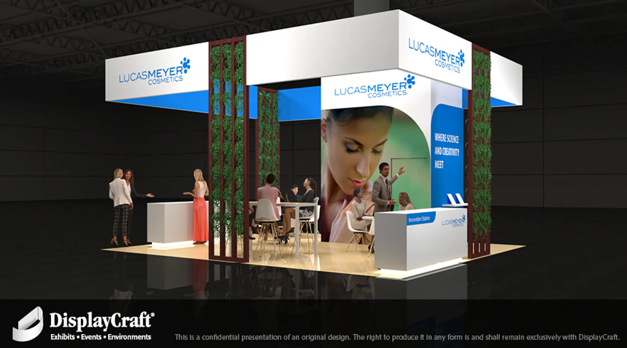 20x20 Island booth design by DisplayCraft